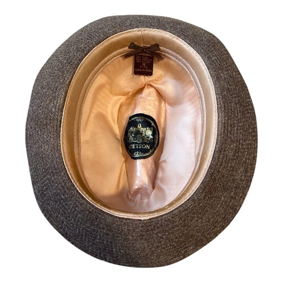 Stetson Kensington Brown Wool Blend Fedora Hat Size M 7-7 1/8 - Picture 3 of 4